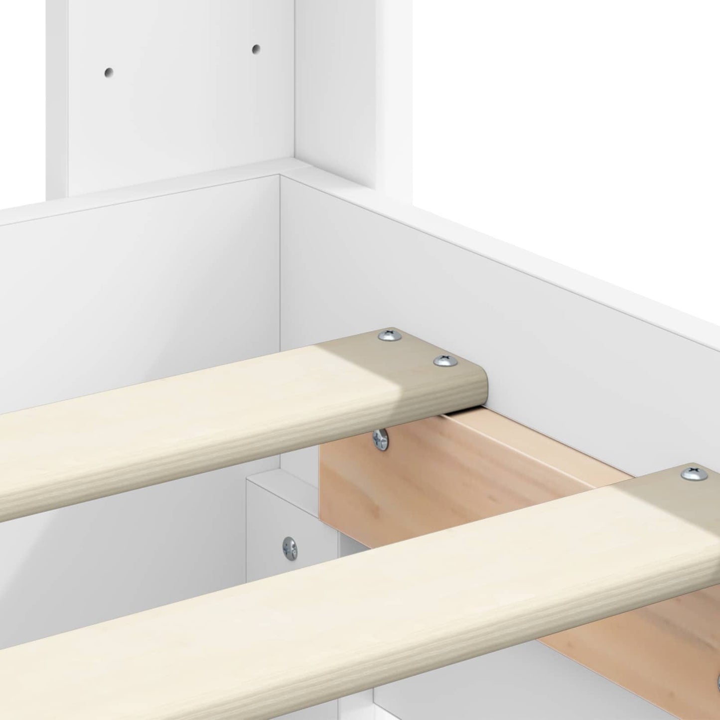 Struttura del letto con stoccaggio e testata Bianco | homemem39