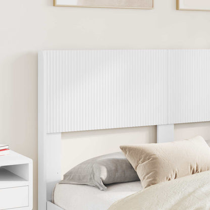 Struttura del letto con stoccaggio e testata Bianco | homemem39