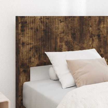 Struttura del letto con stoccaggio e testata Rovere Fumo | homemem39