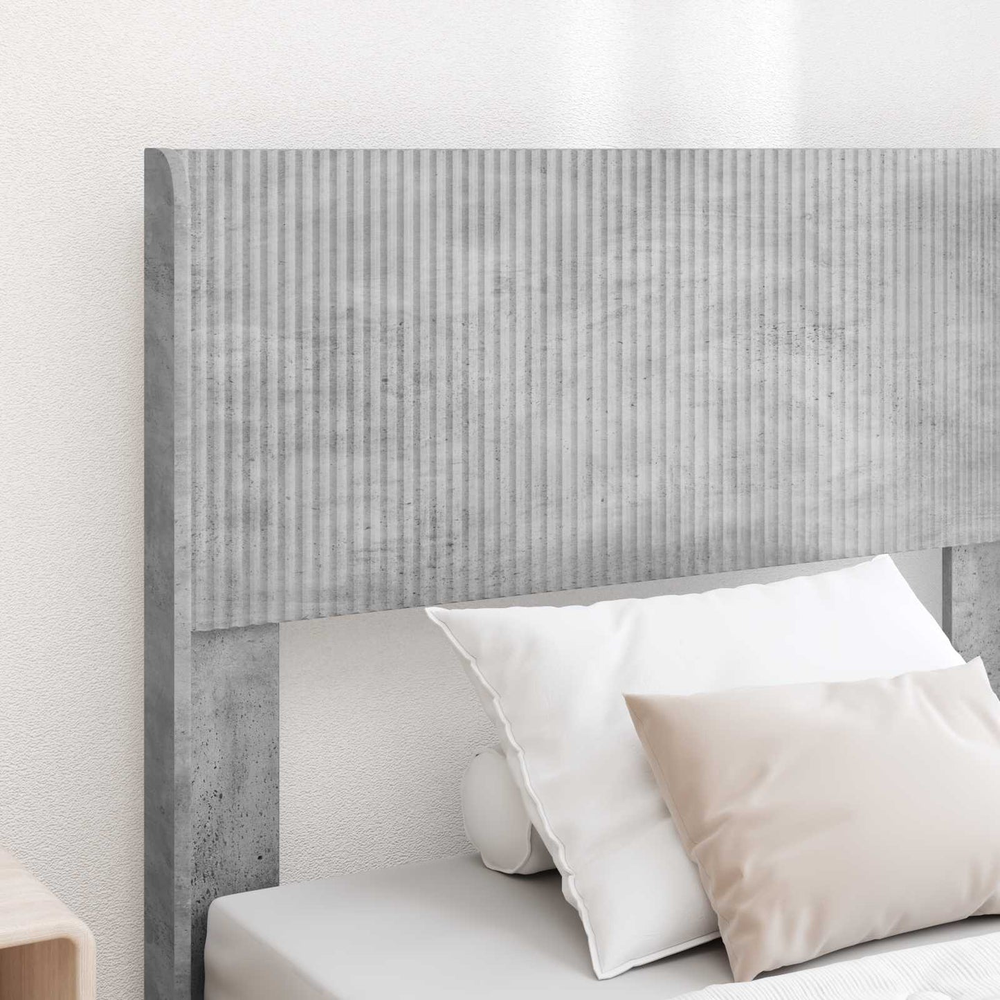 Struttura del letto con stoccaggio e testata Grigio Cemento | homemem39