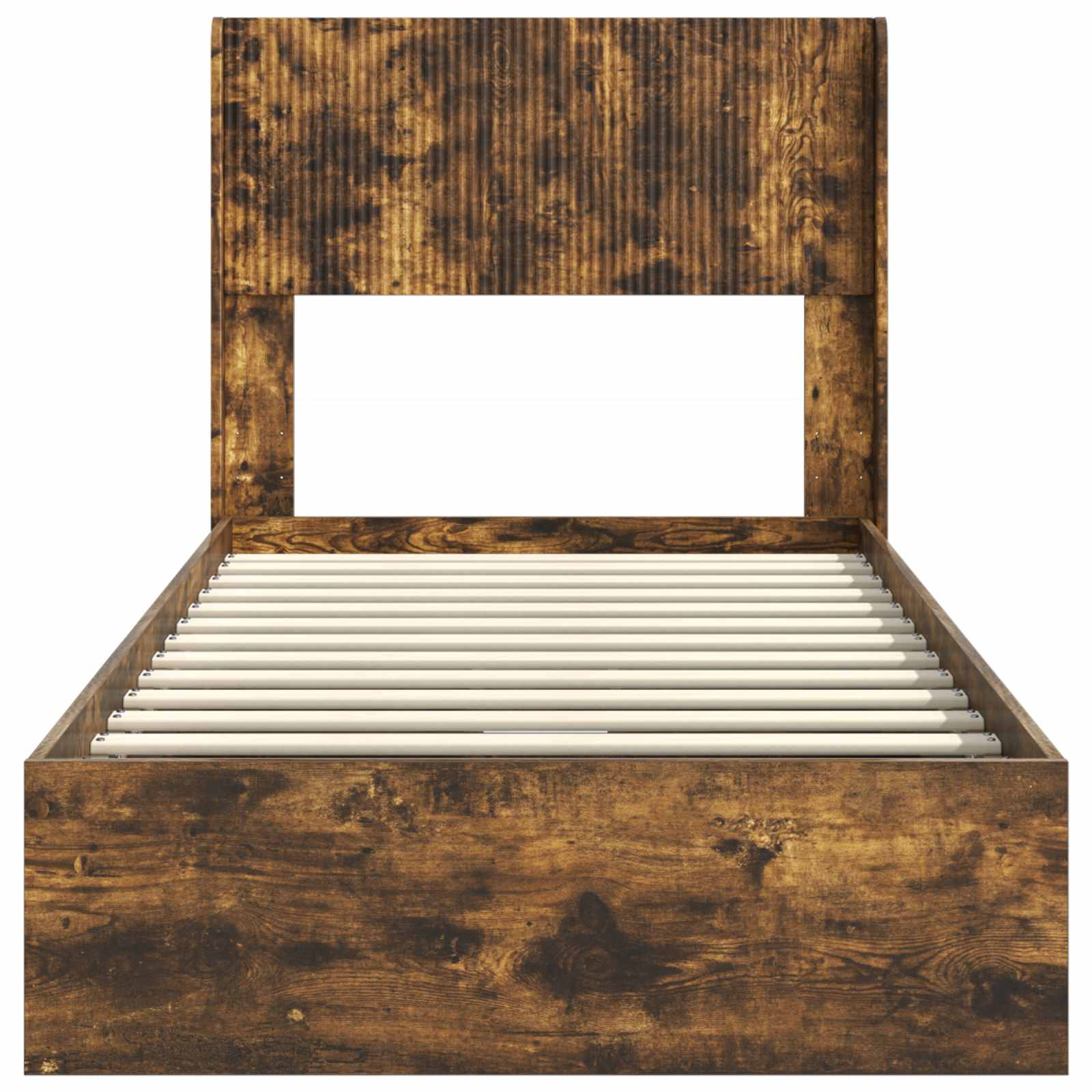 Struttura del letto con stoccaggio e testata Rovere Fumo | homemem39