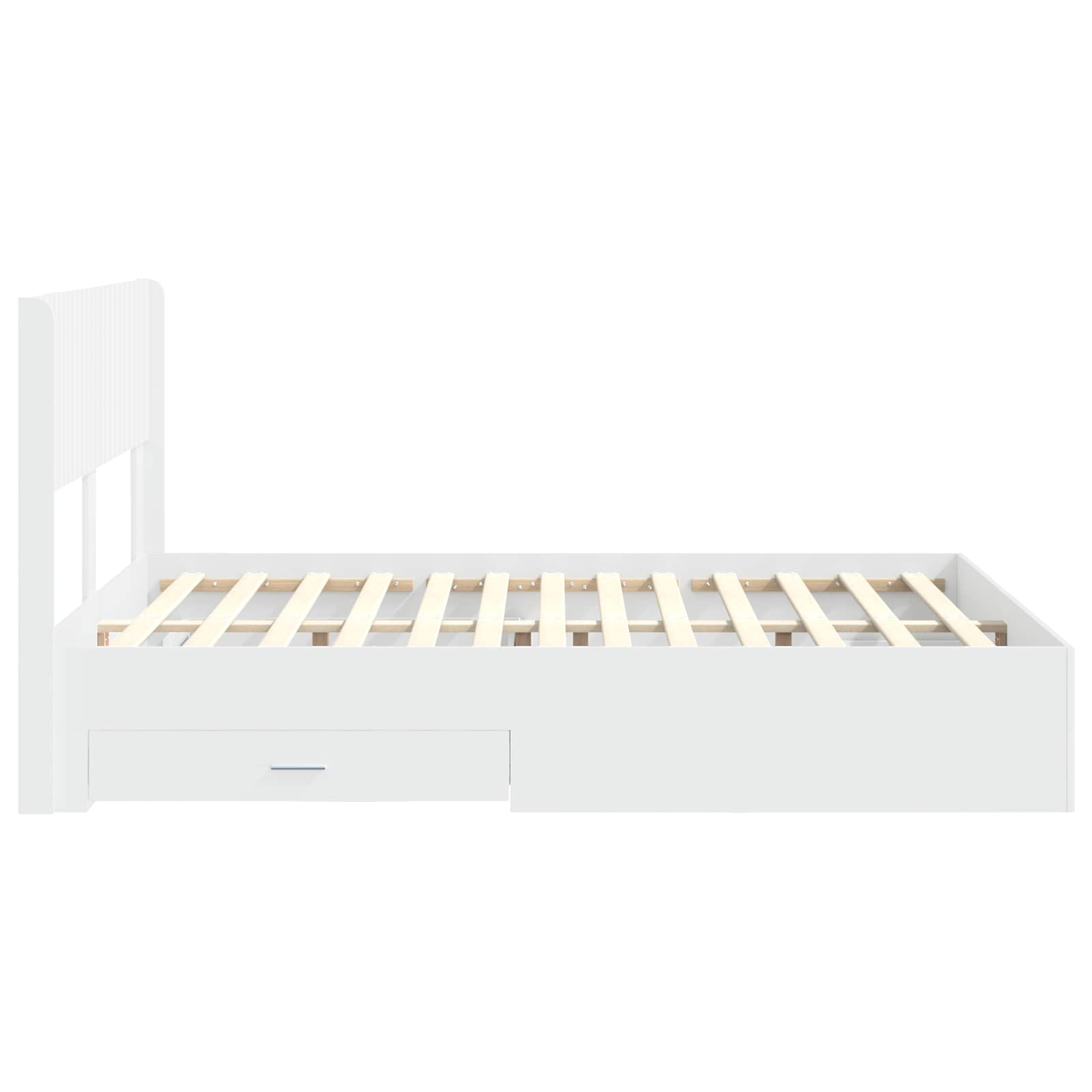 Struttura del letto con stoccaggio e testata Bianco | homemem39
