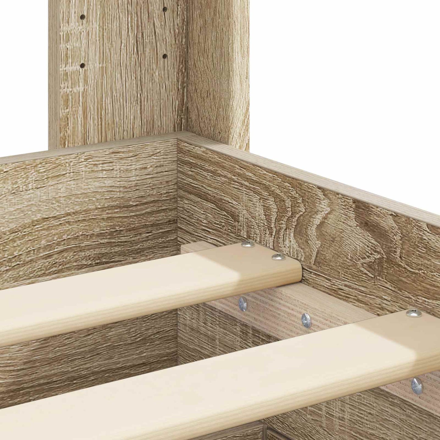 Struttura del letto con stoccaggio e testata Rovere Sonoma | homemem39