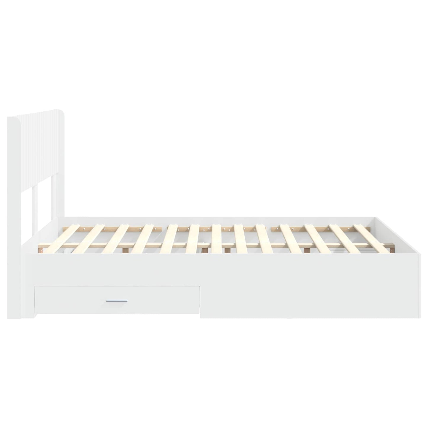 Struttura del letto con stoccaggio e testata Bianco | homemem39