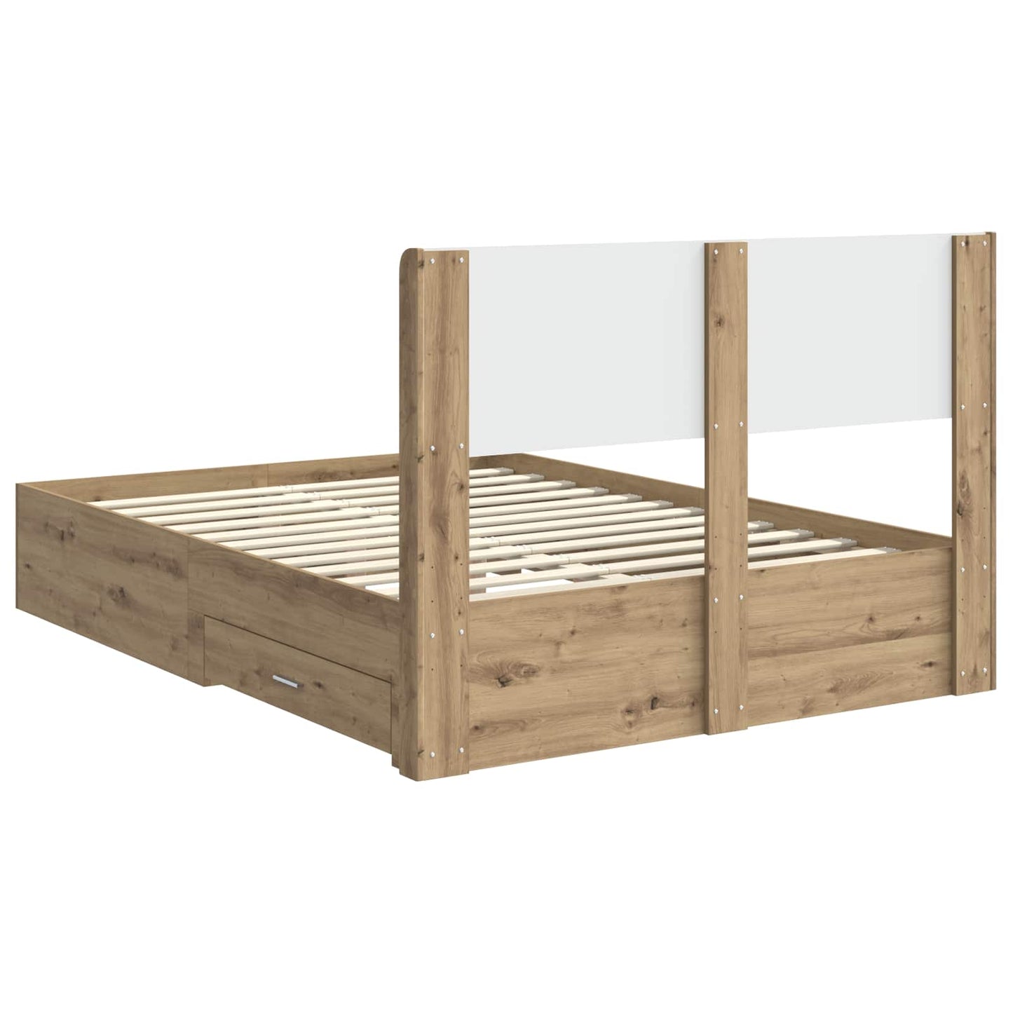 Struttura del letto con stoccaggio e testata Rovere Artigianale | homemem39