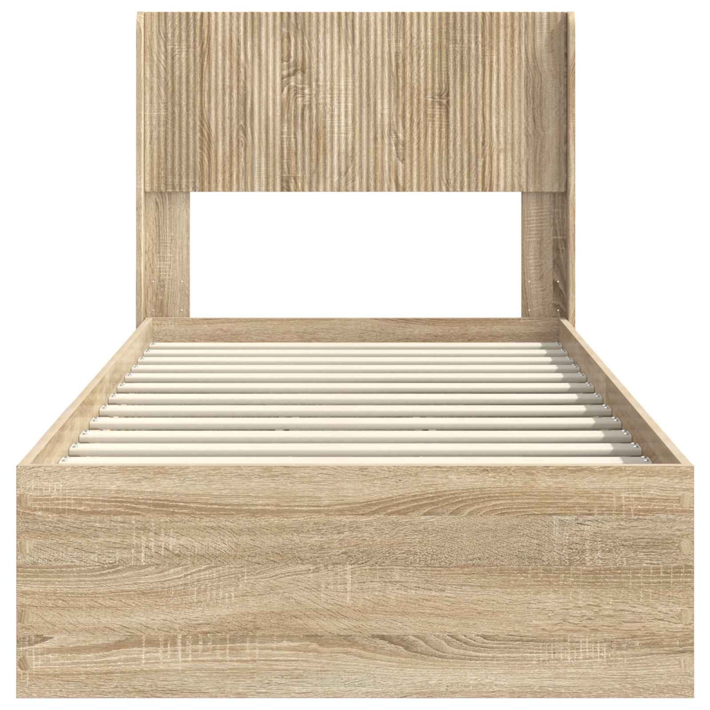 Struttura del letto con stoccaggio e testata Rovere Sonoma | homemem39
