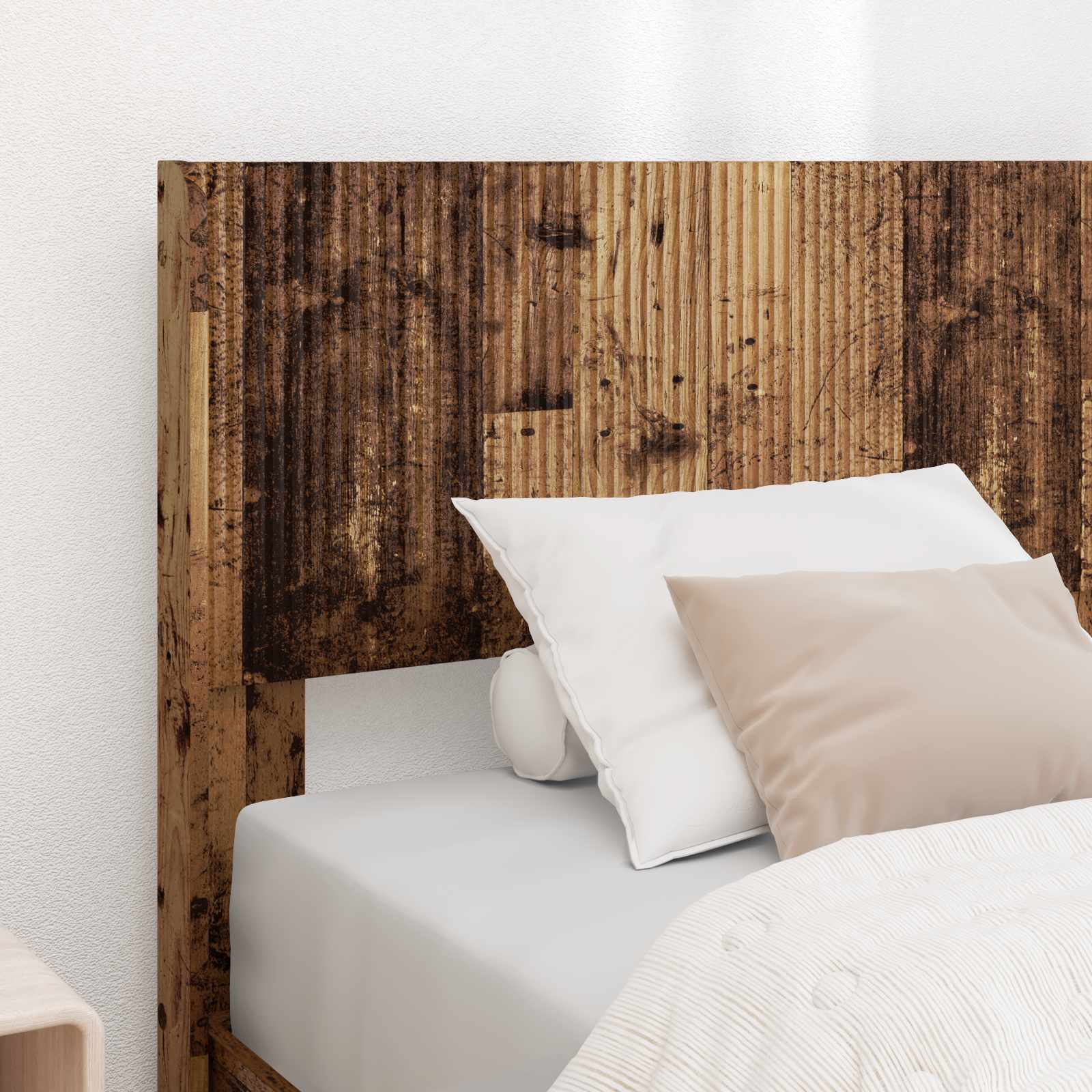 Struttura del letto con stoccaggio e testata Legno antico | homemem39