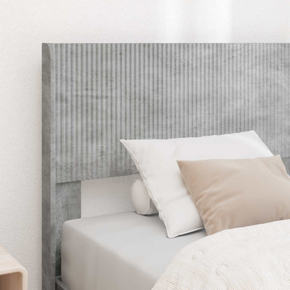 Struttura del letto con stoccaggio e testata Grigio Cemento