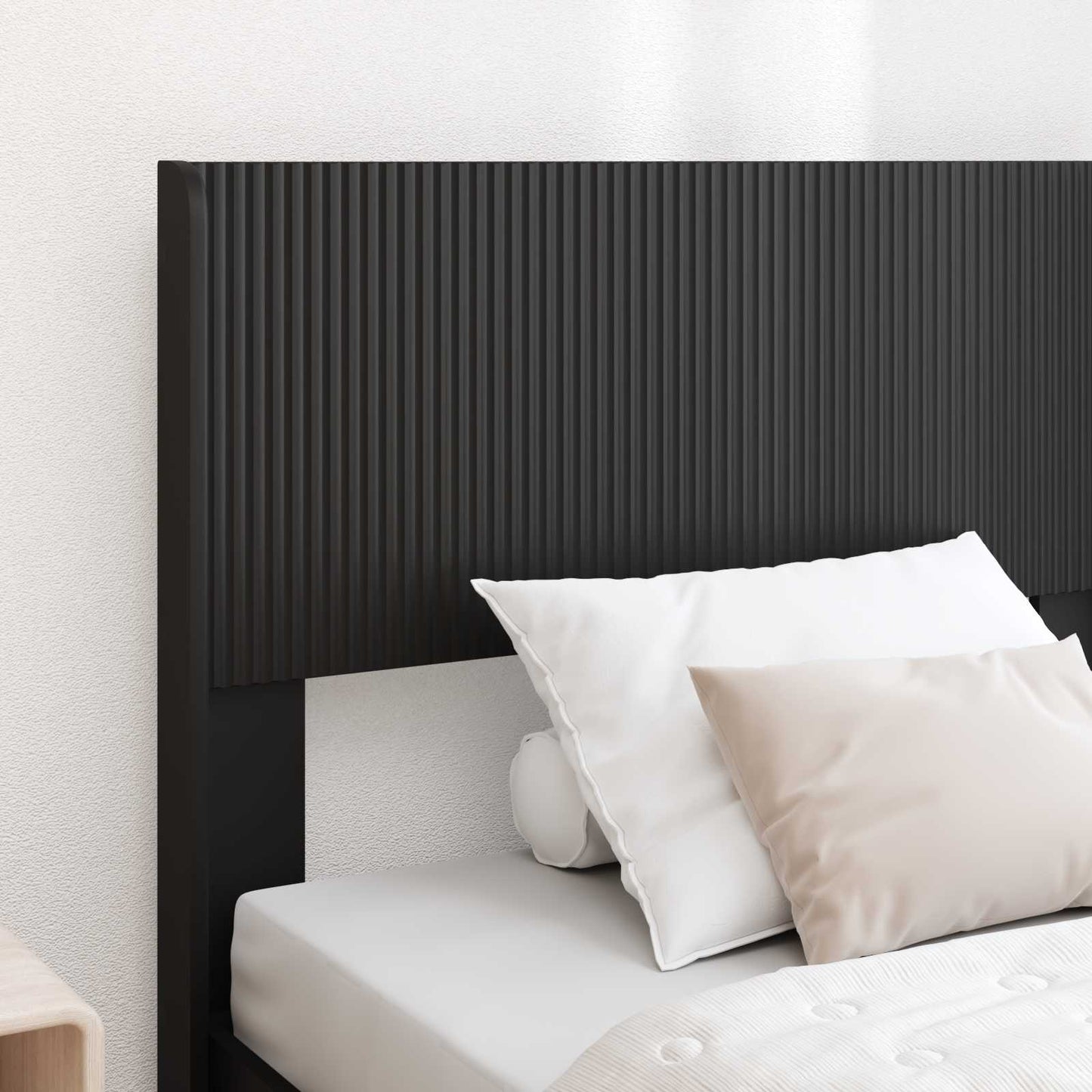 Struttura del letto con stoccaggio e testata Nero 75 x 190 cm | homemem39