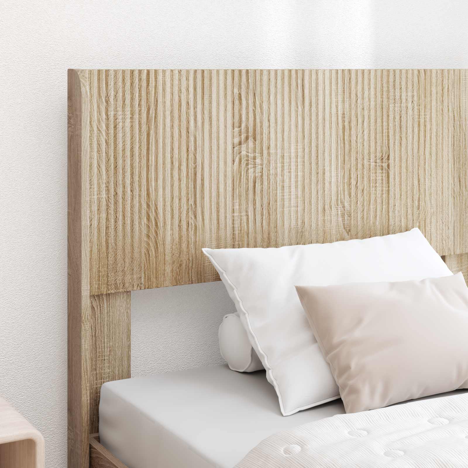 Struttura del letto con stoccaggio e testata Rovere Sonoma | homemem39