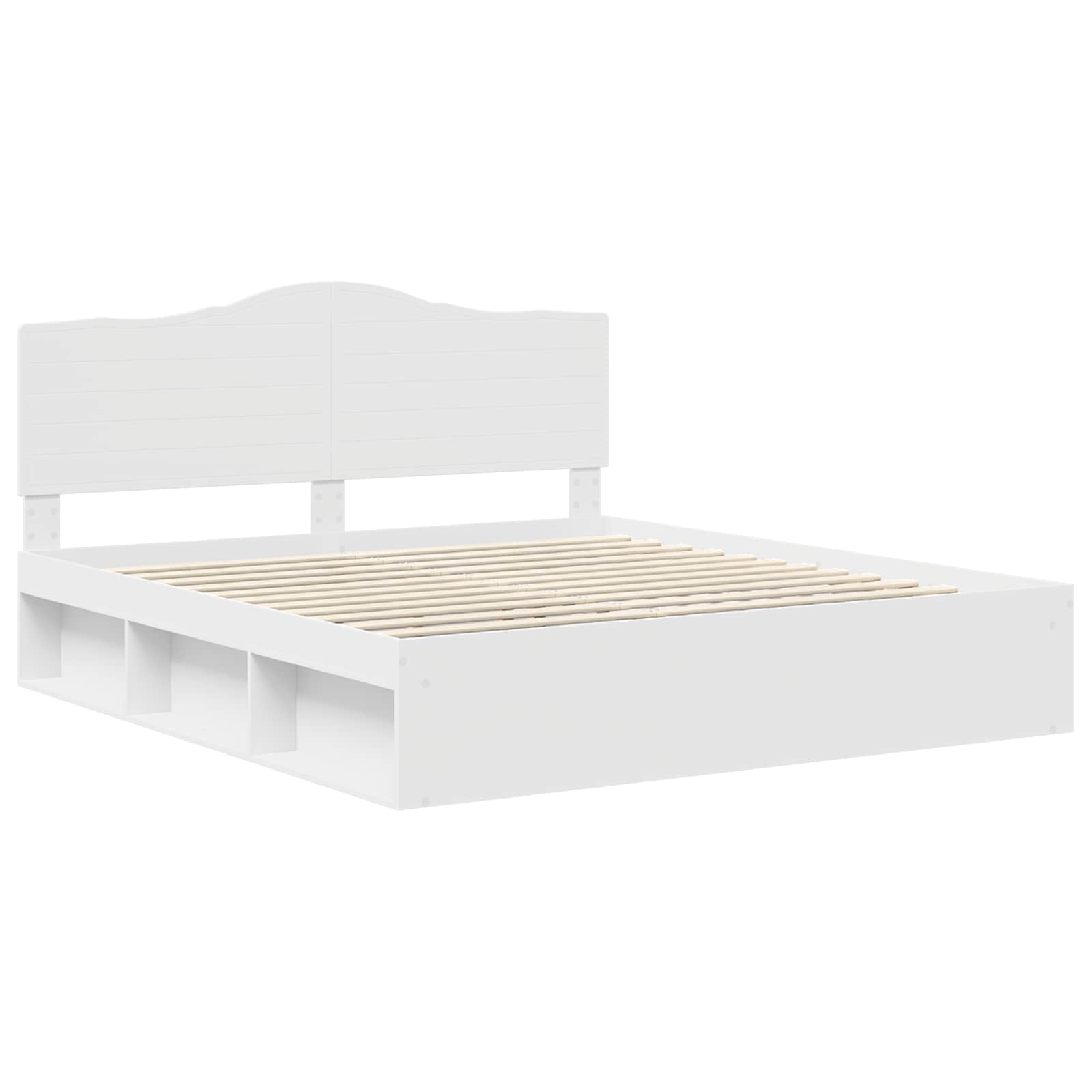 Struttura del letto Bianco 200 x 200 cm Pino massello | homemem39