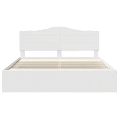 Struttura del letto Bianco 200 x 200 cm Pino massello | homemem39