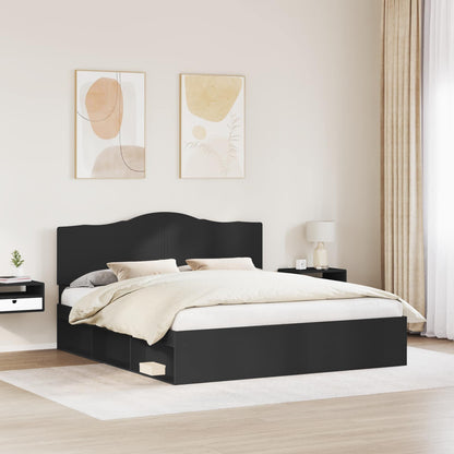 Struttura del letto Nero 200 x 200 cm Pino massello | homemem39