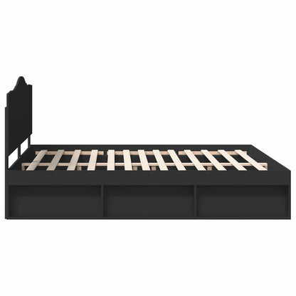 Struttura del letto Nero 200 x 200 cm Pino massello | homemem39