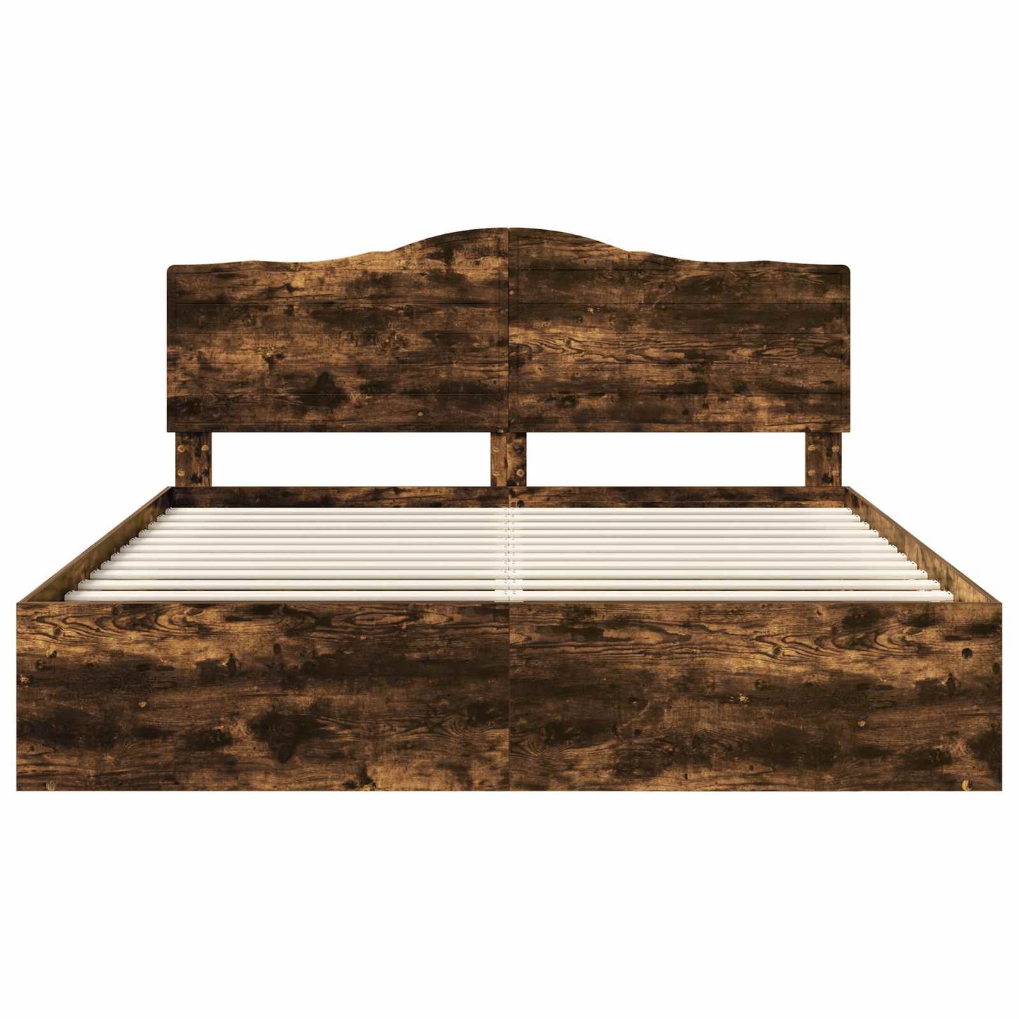 Struttura del letto Rovere fumé 200 x 200 cm Pino massello | homemem39