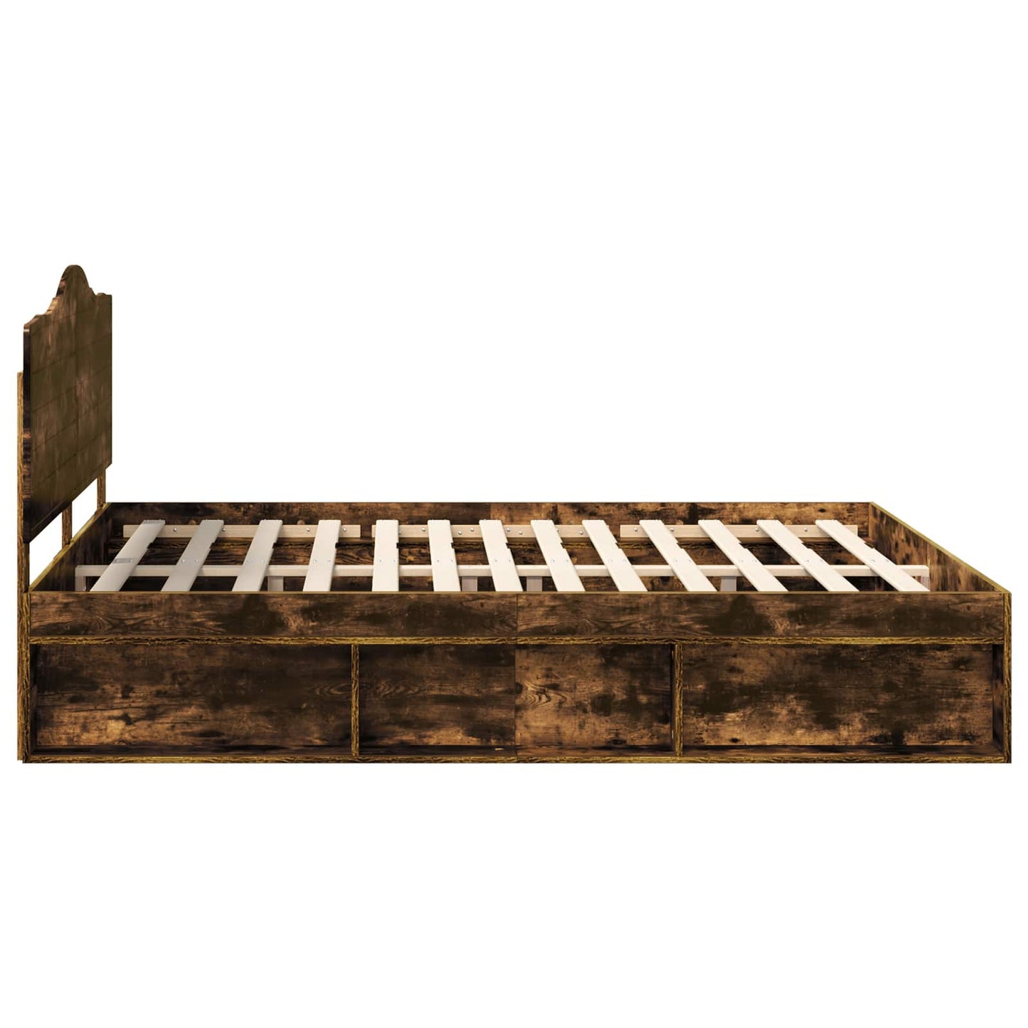 Struttura del letto Rovere fumé 200 x 200 cm Pino massello | homemem39