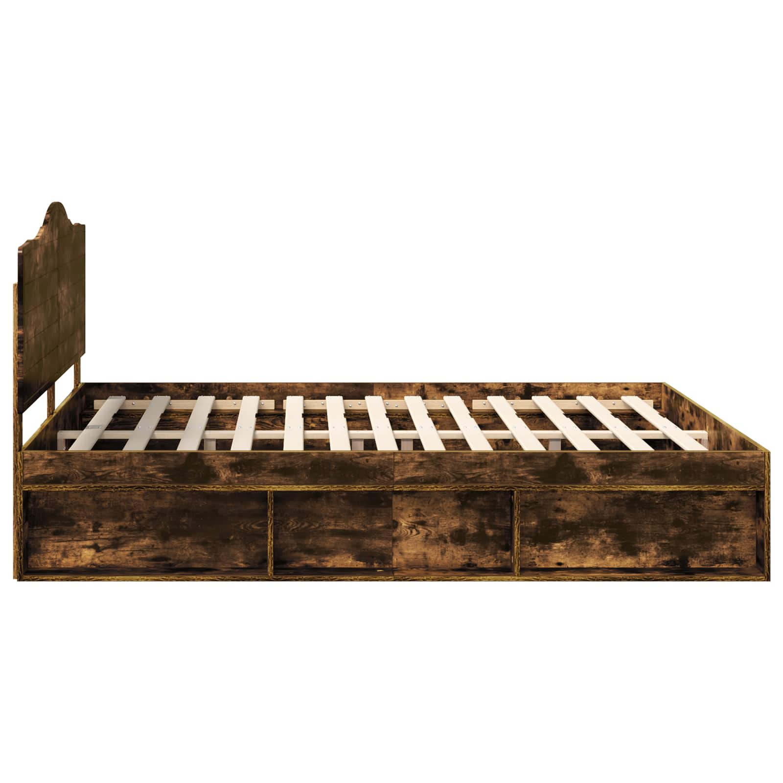 Struttura del letto Rovere fumé 200 x 200 cm Pino massello | homemem39