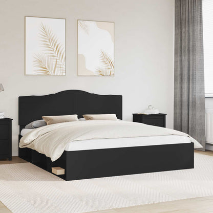 Struttura del letto Nero 180 x 200 cm Pino massello | homemem39