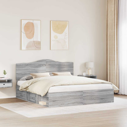 Struttura del letto Grigio Sonoma 180 x 200 cm Pino massello | homemem39
