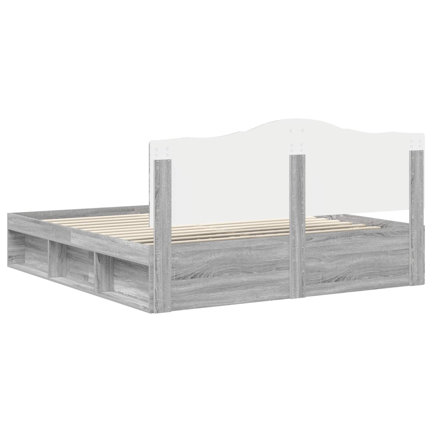 Struttura del letto Grigio Sonoma 180 x 200 cm Pino massello | homemem39