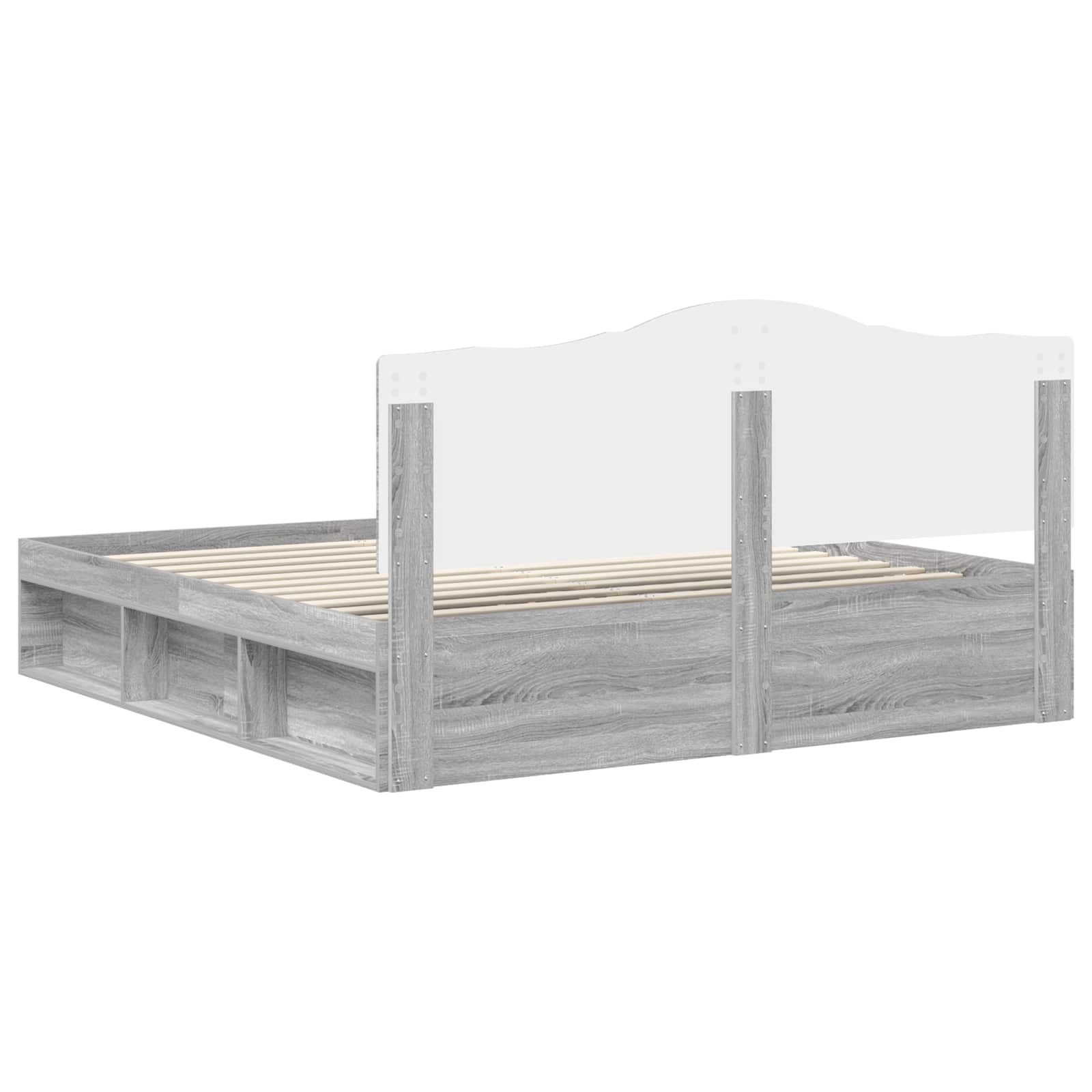 Struttura del letto Grigio Sonoma 180 x 200 cm Pino massello | homemem39