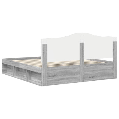 Struttura del letto Grigio Sonoma 180 x 200 cm Pino massello | homemem39