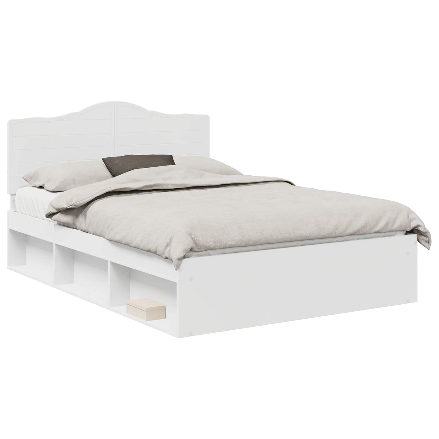 Struttura del letto Bianco 160 x 200 cm Pino massello | homemem39
