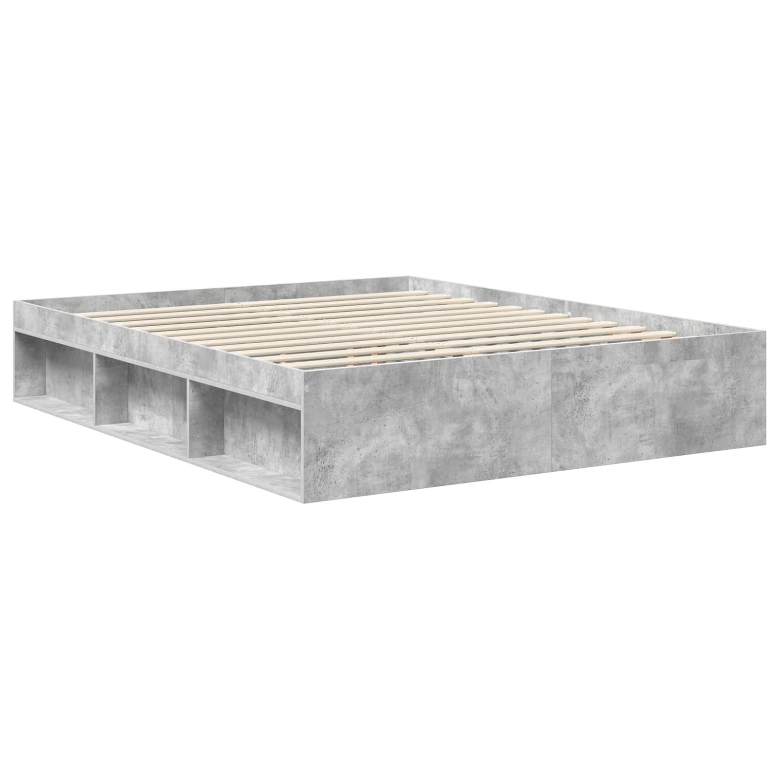 Struttura del letto Calcestruzzo 160 x 200 cm Pino massello | homemem39