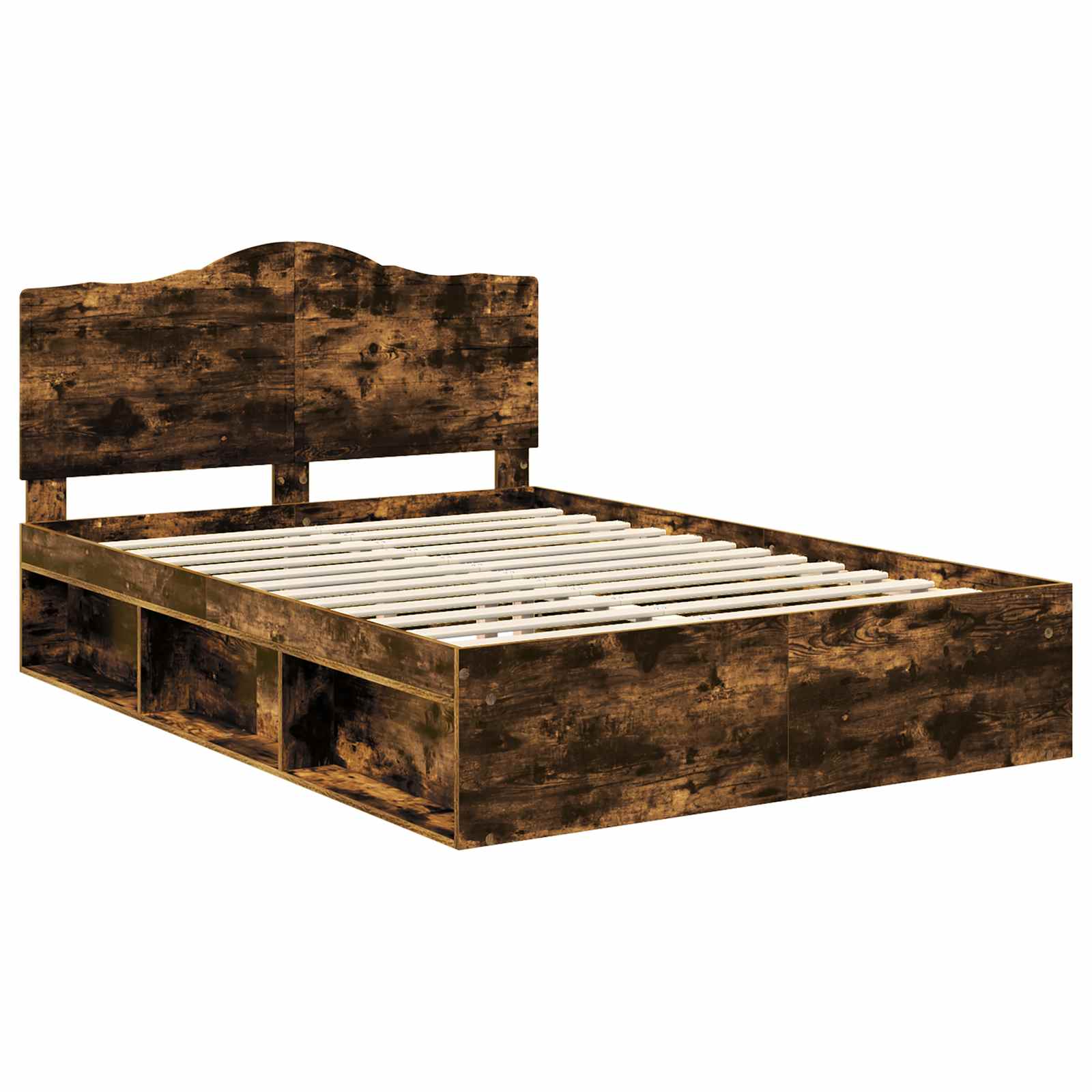 Struttura del letto Rovere fumé 160 x 200 cm Pino massello | homemem39