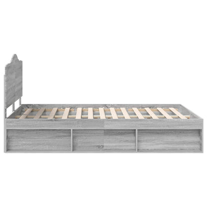 Struttura del letto Grigio Sonoma 160 x 200 cm Pino massello | homemem39