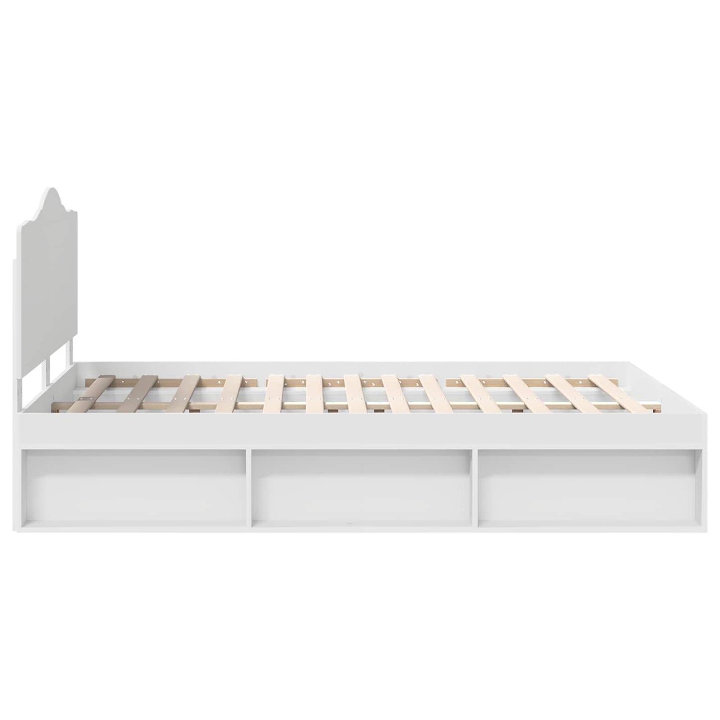 Struttura del letto Bianco 150 x 200 cm Pino massello | homemem39