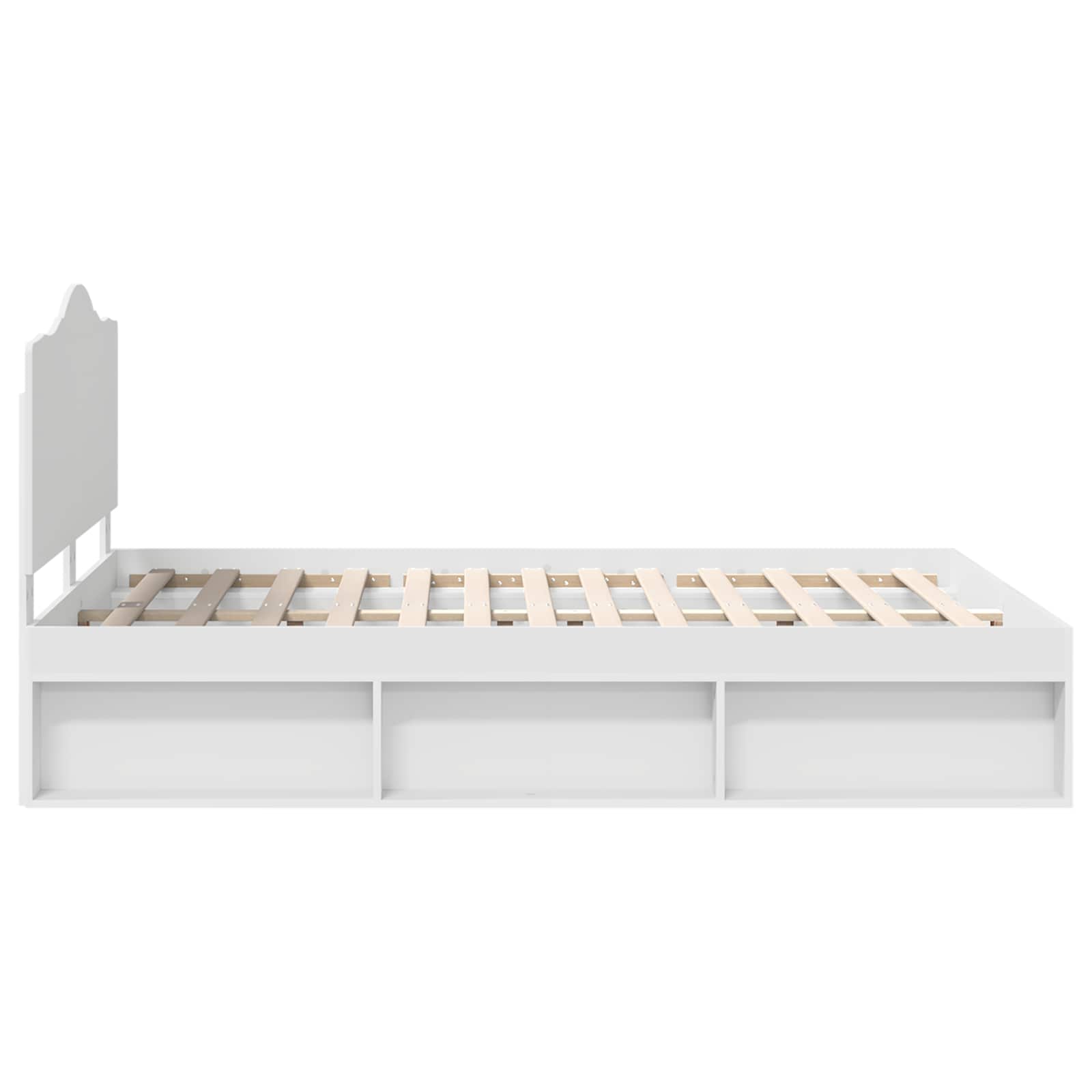 Struttura del letto Bianco 150 x 200 cm Pino massello | homemem39