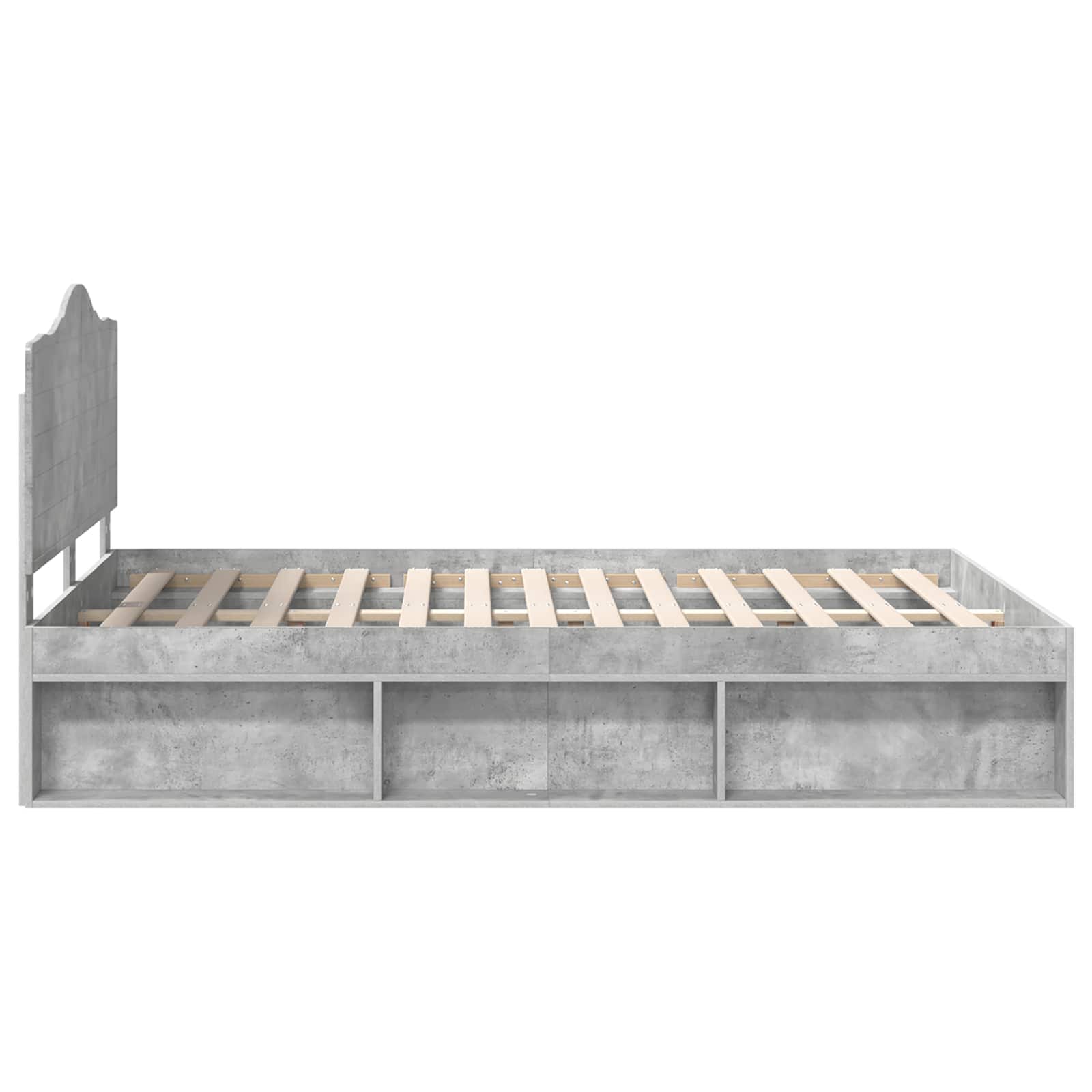 Struttura del letto Grigio Concretè 150 x 200 cm Pino massello | homemem39