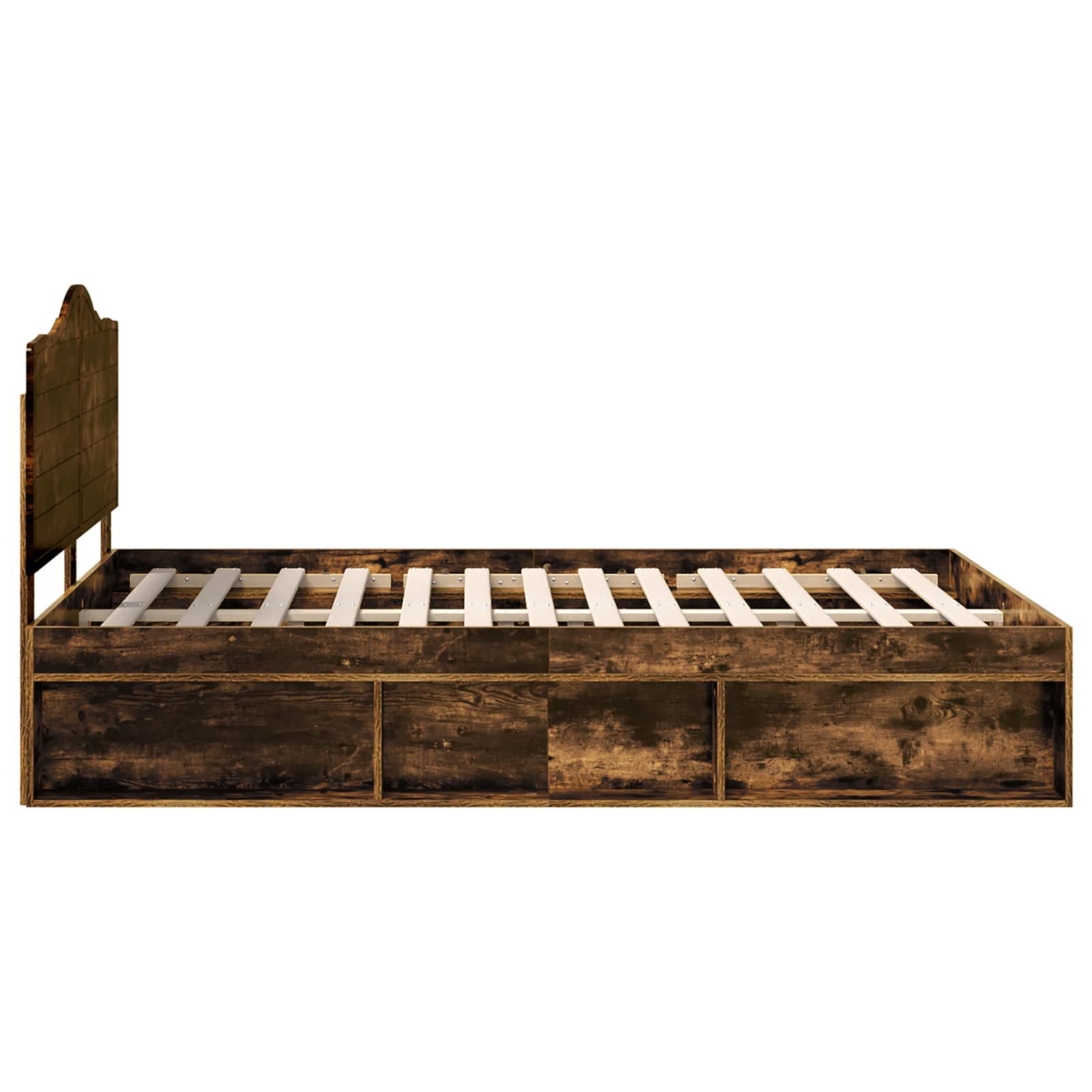 Struttura del letto Rovere fumé 150 x 200 cm Pino massello | homemem39