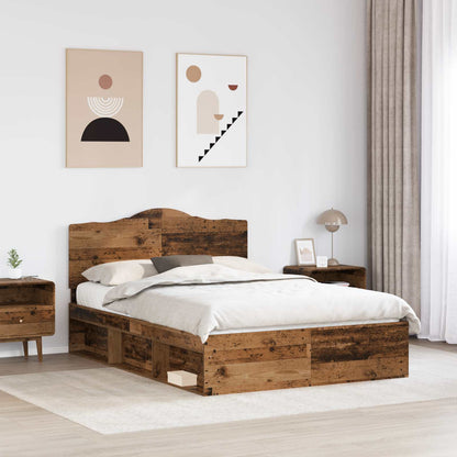 Struttura del letto Legno vecchio 150 x 200 cm Pino massello | homemem39