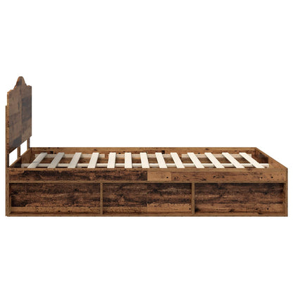 Struttura del letto Legno vecchio 150 x 200 cm Pino massello | homemem39