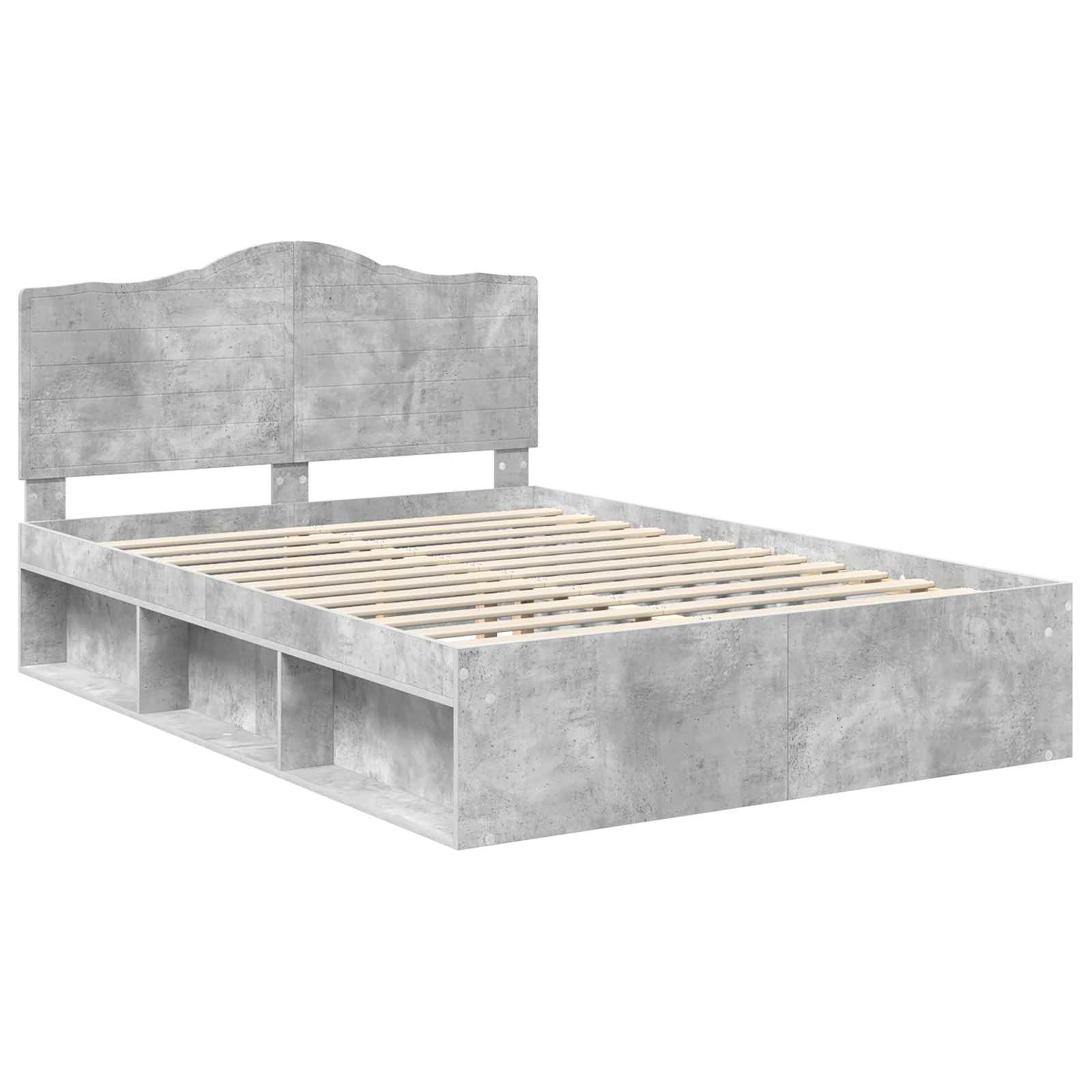 Struttura del letto Calcestruzzo 140 x 200 cm Pino massello | homemem39