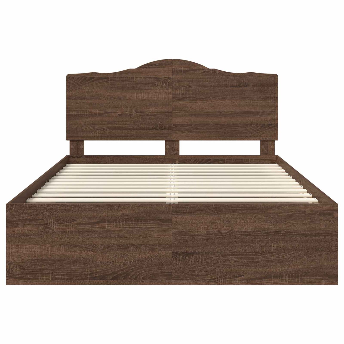 Struttura del letto Rovere Marrone 140 x 200 cm Pino massello | homemem39