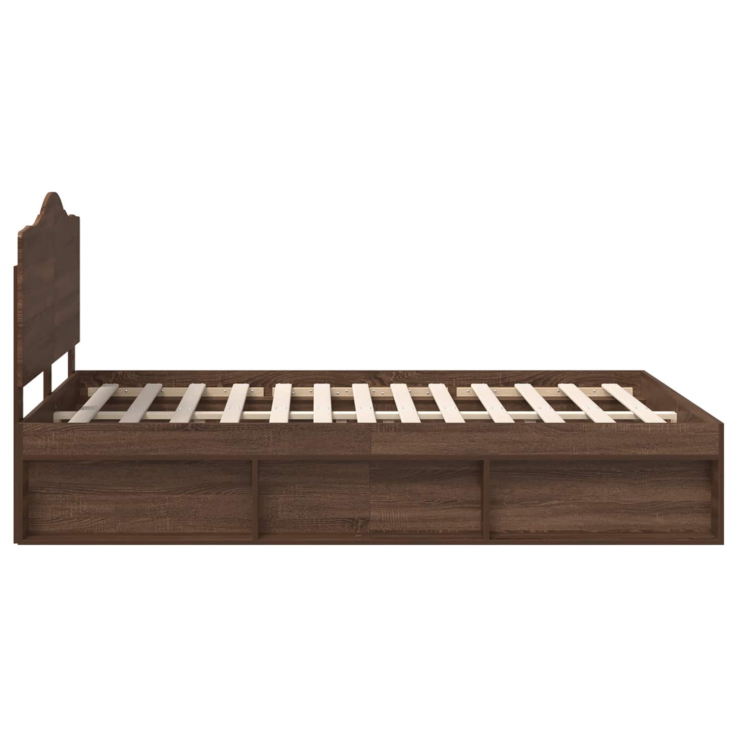 Struttura del letto Rovere Marrone 140 x 200 cm Pino massello | homemem39