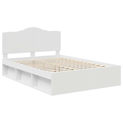 Struttura del letto Bianco 140 x 190 cm Pino massello | homemem39