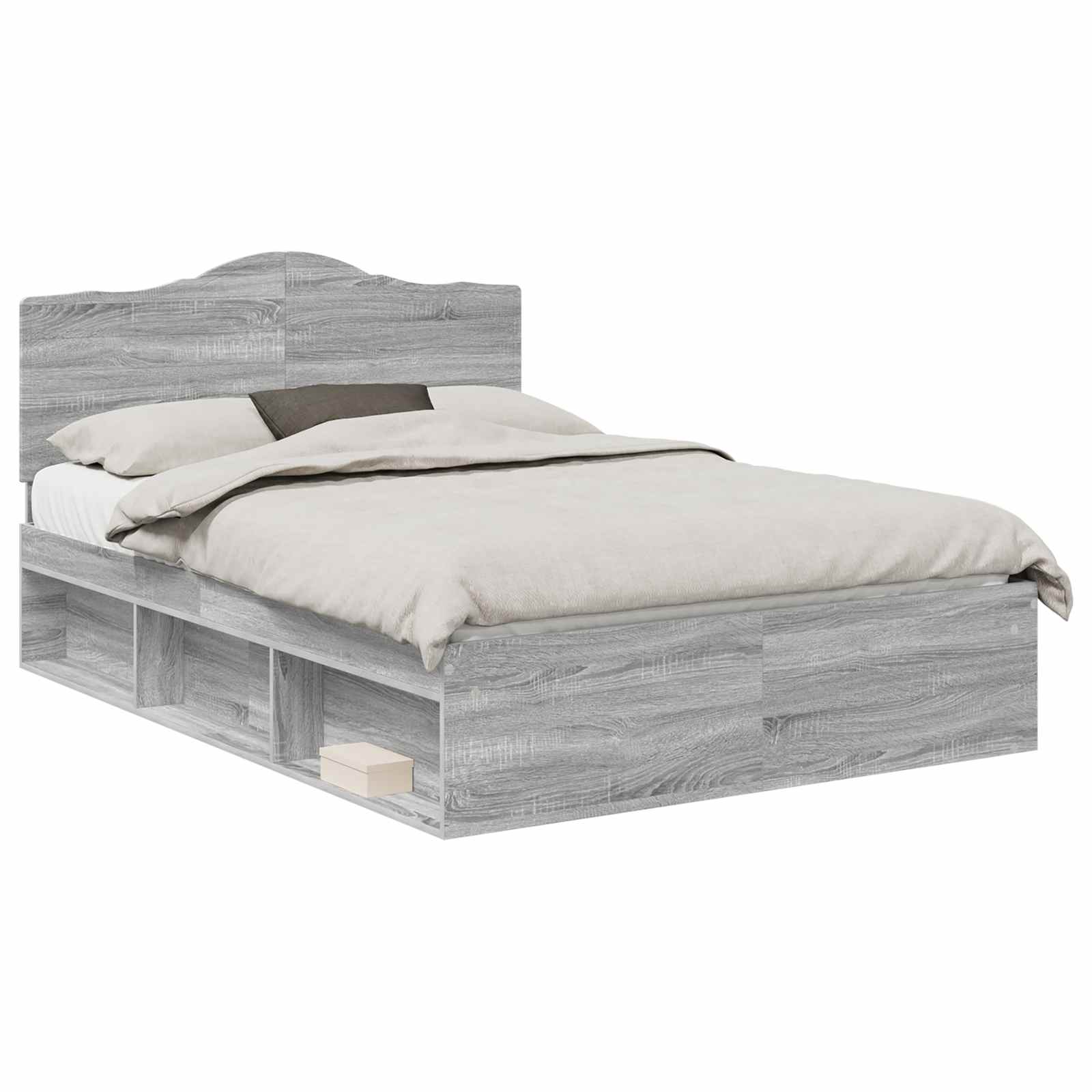 Struttura del letto Grigio Sonoma 140 x 190 cm Pino massello | homemem39