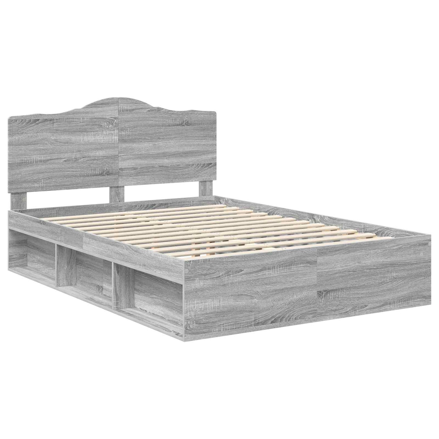 Struttura del letto Grigio Sonoma 140 x 190 cm Pino massello | homemem39