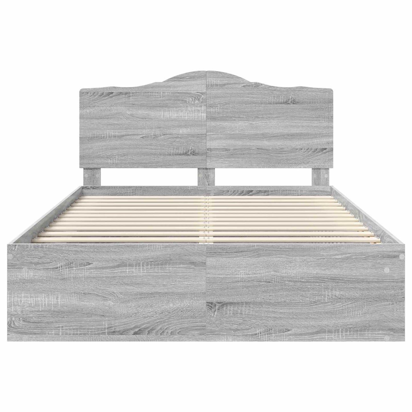 Struttura del letto Grigio Sonoma 140 x 190 cm Pino massello | homemem39