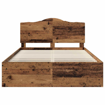 Struttura del letto Legno vecchio 140 x 190 cm Pino massello | homemem39