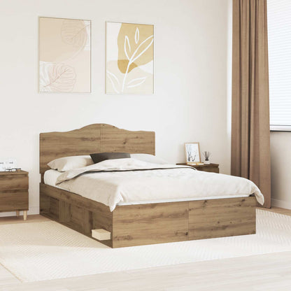 Struttura del letto Rovere Artigianale 140 x 190 cm | homemem39