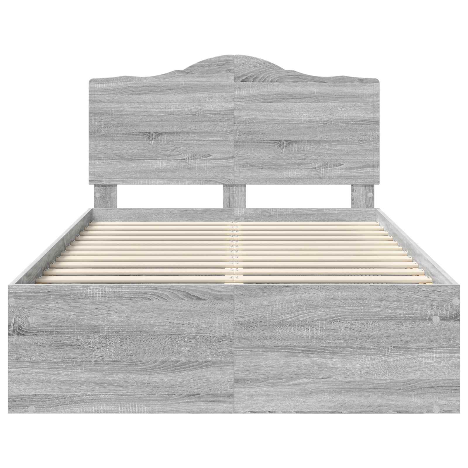 Struttura del letto Grigio Sonoma 135 x 190 cm Pino massello | homemem39