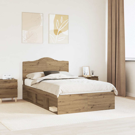 Struttura del letto Rovere Artigianale 135 x 190 cm | homemem39