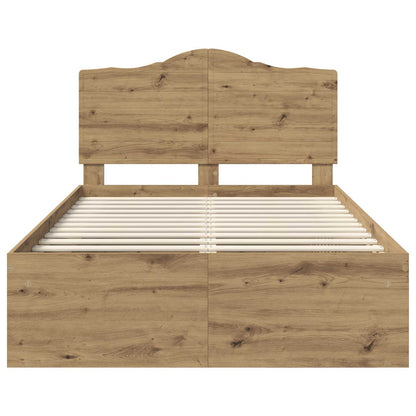 Struttura del letto Rovere Artigianale 135 x 190 cm | homemem39