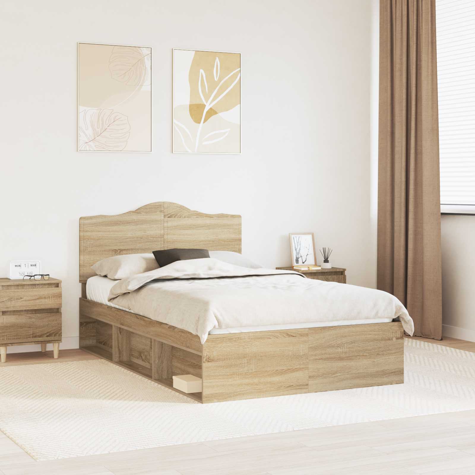 Struttura del letto Sonoma 120 x 200 cm Pino massello | homemem39