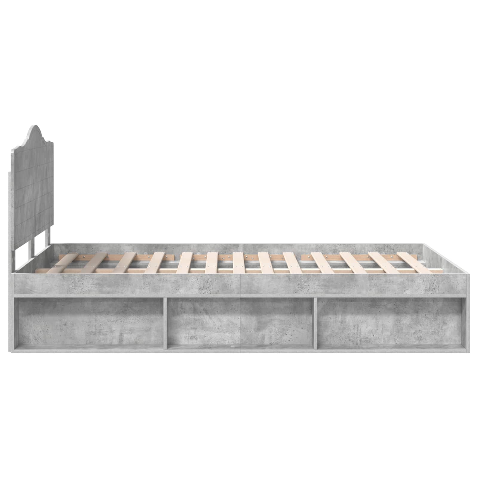 Struttura del letto Calcestruzzo 120 x 200 cm Pino massello | homemem39